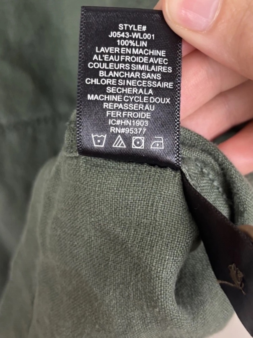 Sanctuary 100% Linen Cropped Utility Jacket Women’s Size XL In Army Green NWT - Picture 5 of 6